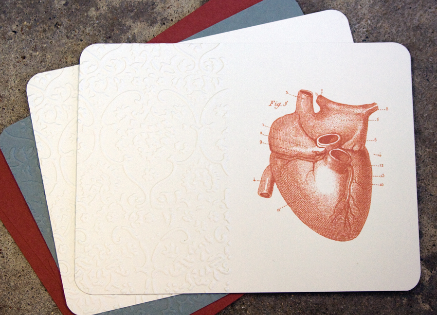 Embossed Anatomical Heart