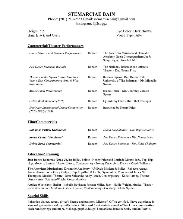 Stemarciae Bain  - Midterm Theatrical Performance Resume Final Draft.jpg