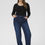 Thumbnail: Kaffe Curve flared jeans Flora dark blue denim