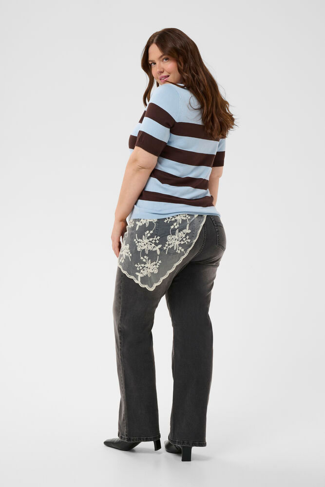 Thumbnail: Kaffe Curve pullover Lizzy blue fog/brown