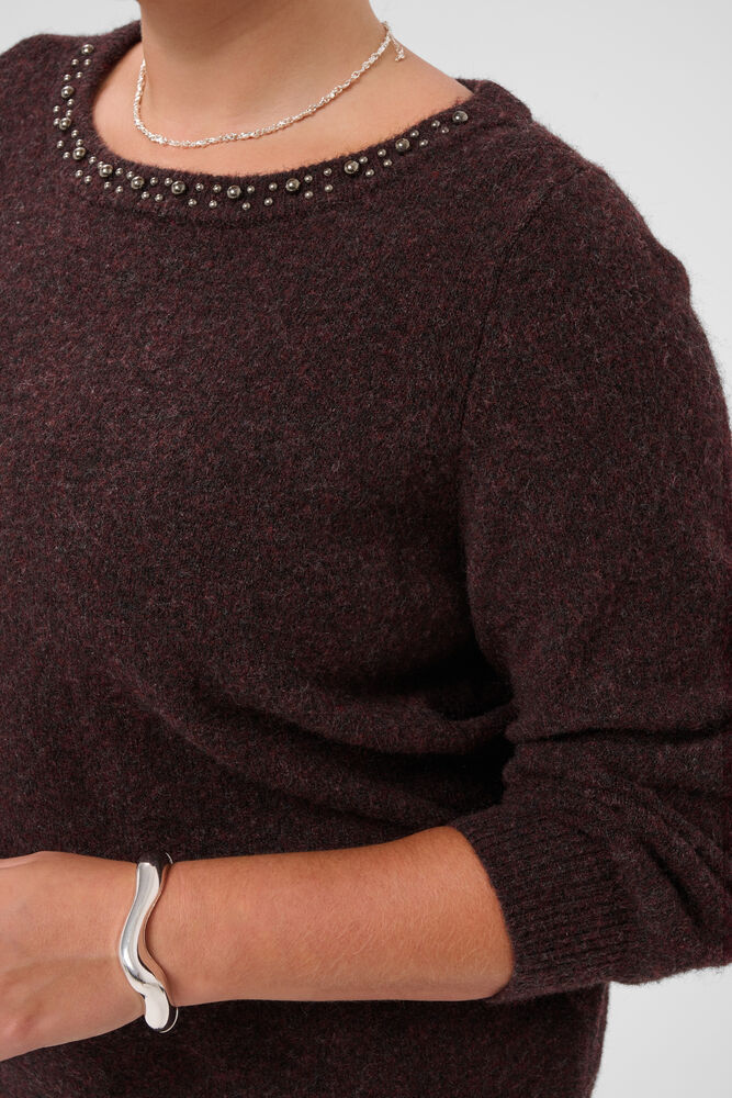 Thumbnail: Kaffe Curve pullover Selia fudge melange