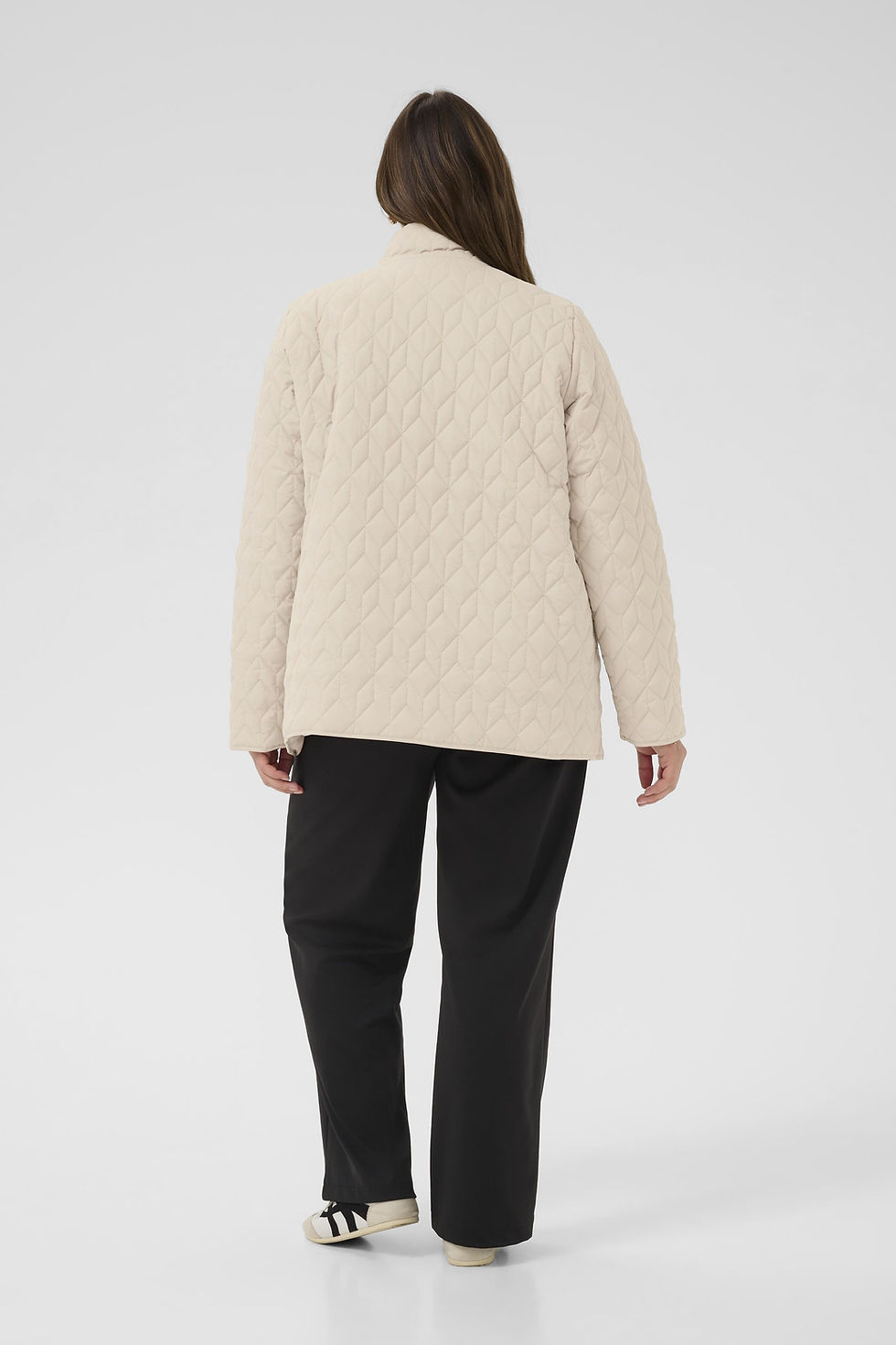 Thumbnail: Kaffe Curve jacket Leina feather gray