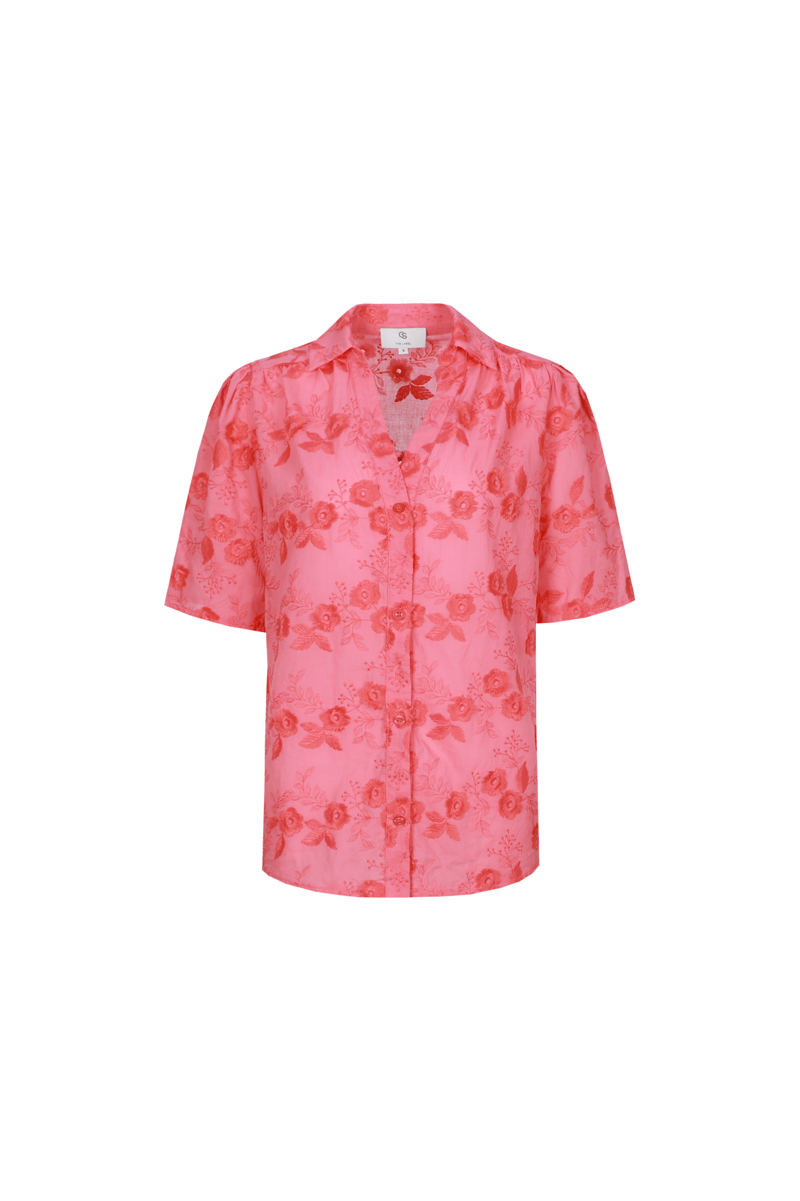 CS The Label blouse Loveli sunkissed coral