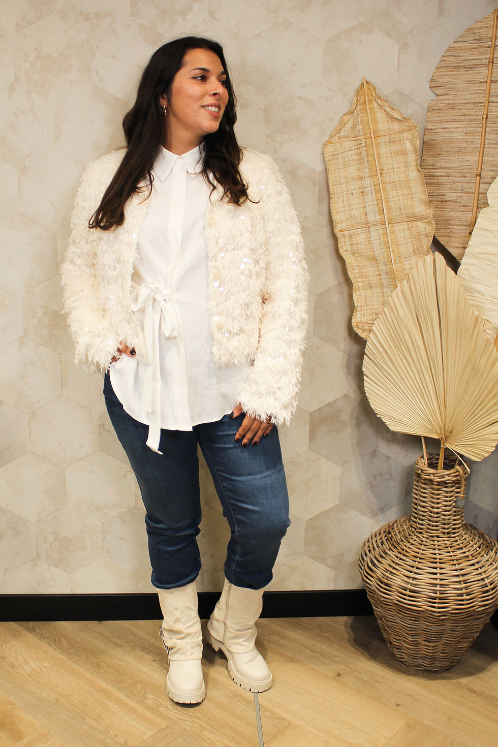 Thumbnail: Yest blouse Clara offwhite