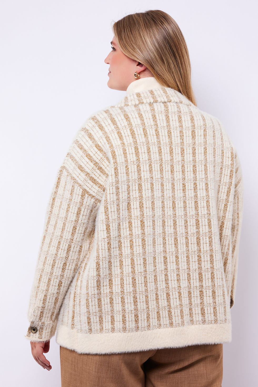 Thumbnail: Exxcellent cardigan Melany wol wit