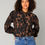 Thumbnail: Yest blouse Colette warm taupe/multi-colour