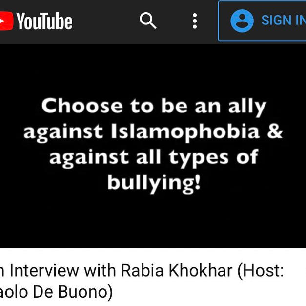 An Interview with Rabia Khokhar (Host: Paolo De Buono)