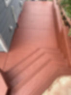 Red concrete pathway and steps by Concrete Contractor Santa Rosa.