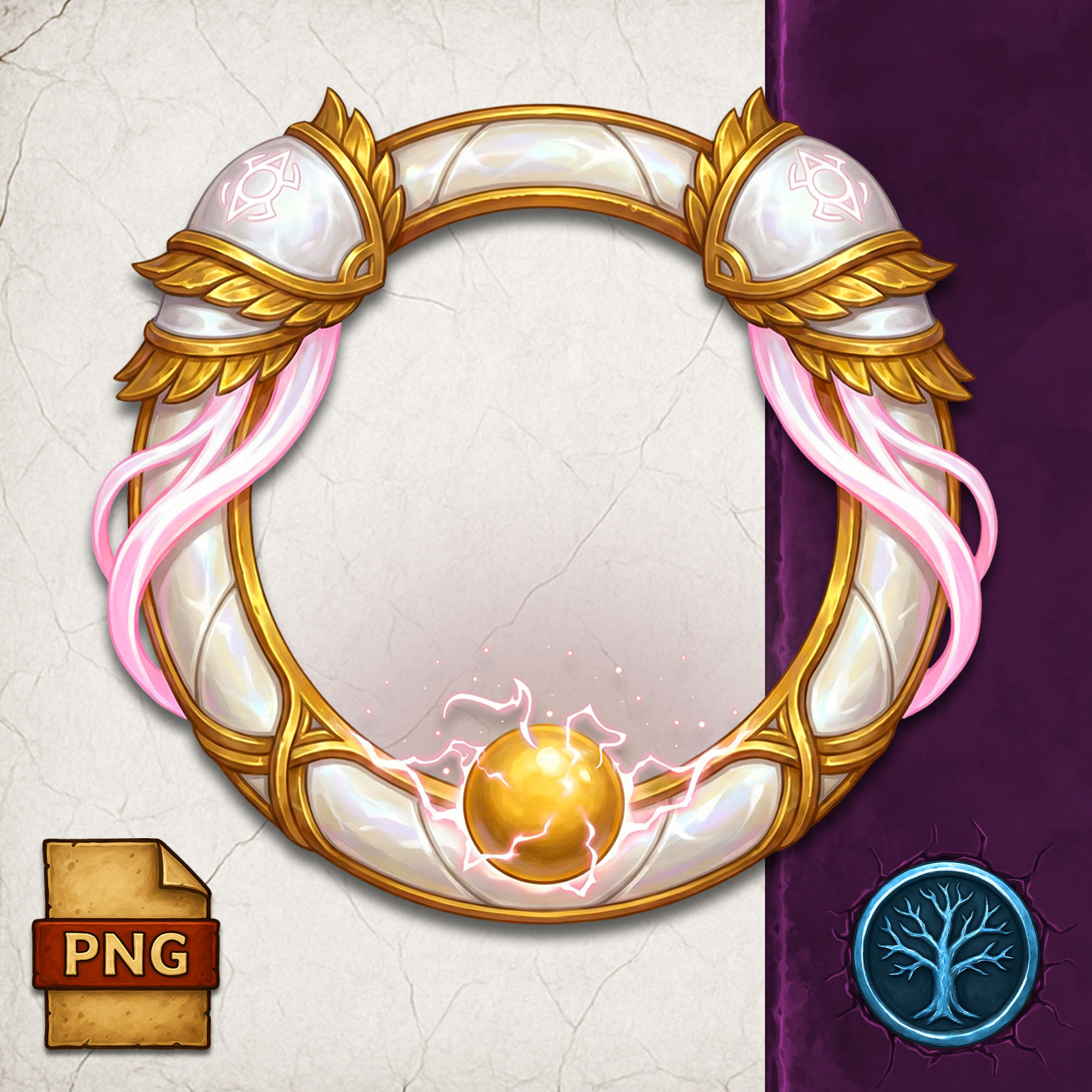 Divine Soul Sorcerer Token Frame: for DnD 5e Character Portraits