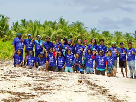 8 Jumbo bags of Plastic collected on a beach cleaning event held in North Huvadhu Atoll
