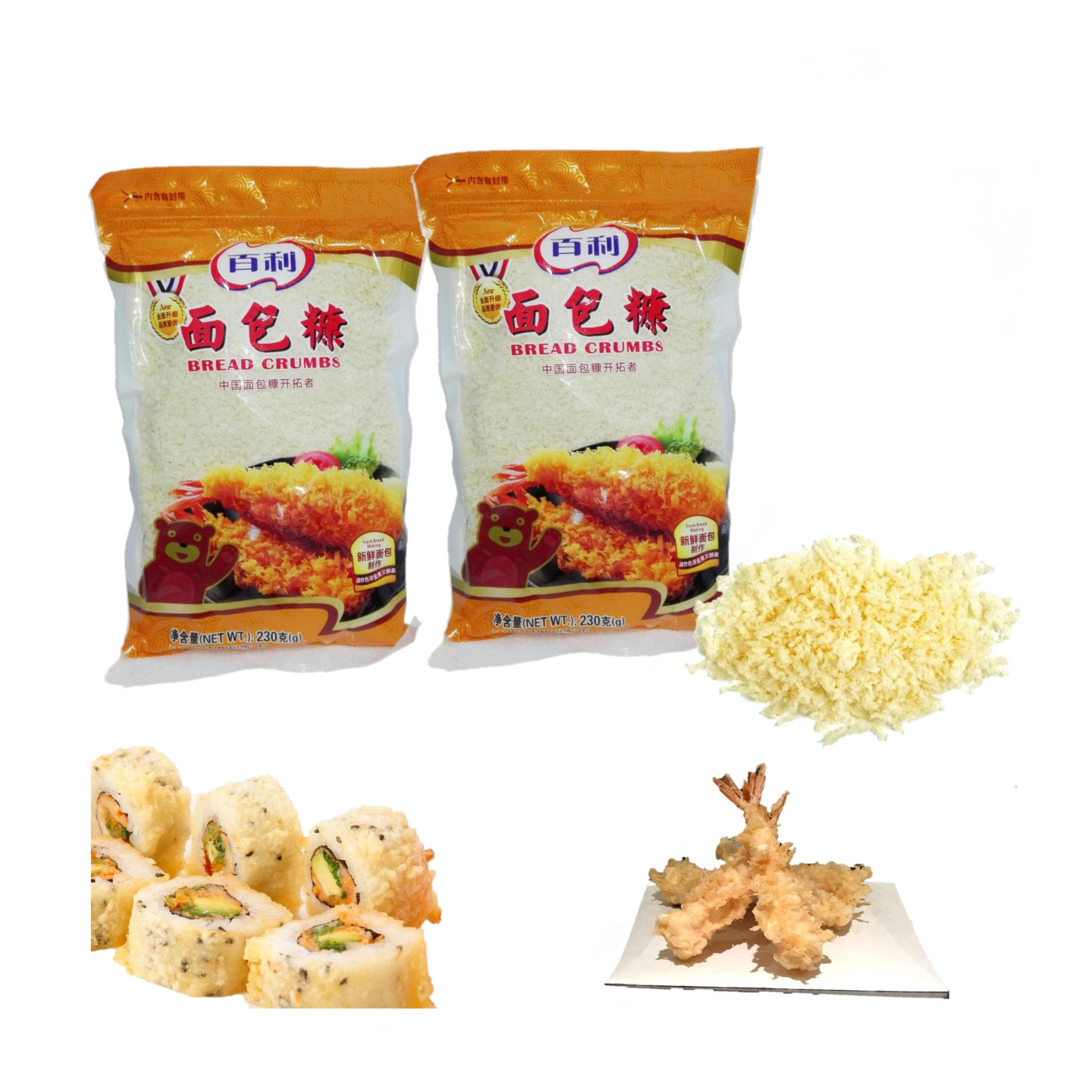 Pack 2u Panko Blanco Pan Rayado Tempura 230gr Bai Li