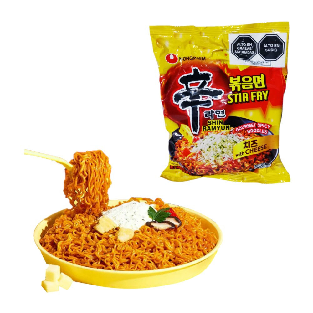 Fideos Ramen Shin Ramyun Sabor Picante Con Queso 136gr Nong Shim