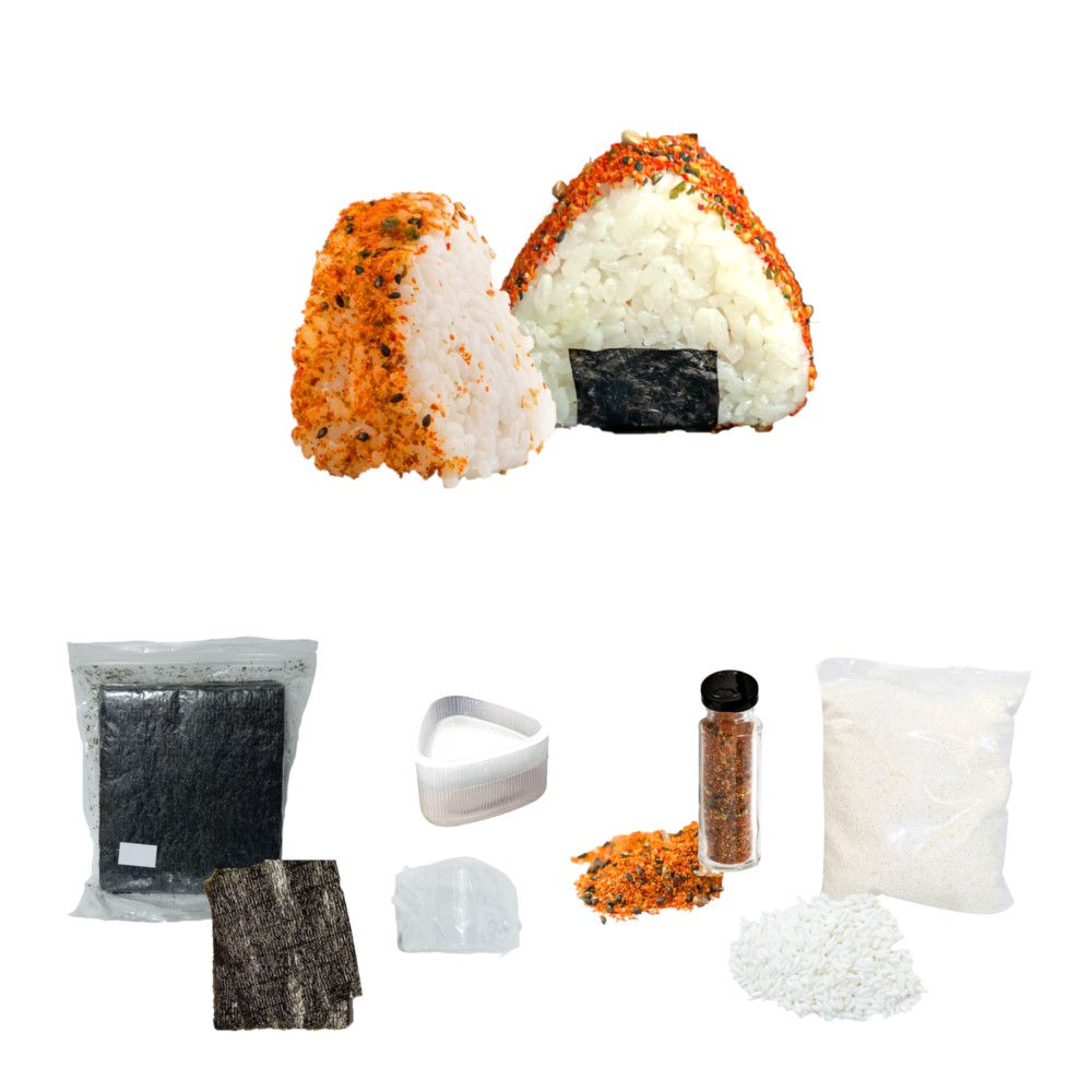Pack Onigiri 4u Molde | Arroz | Alga Nori | Togarashi