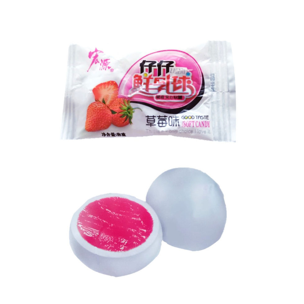 Thumbnail: Caramelos Cremoso De Leche Relleno Sabor Fresa 320gr