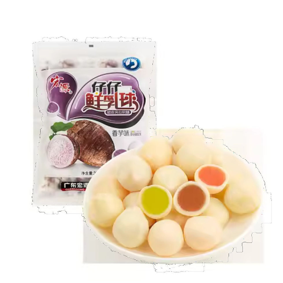 Thumbnail: Caramelos Cremoso De Leche Relleno Sabor Taro 320gr