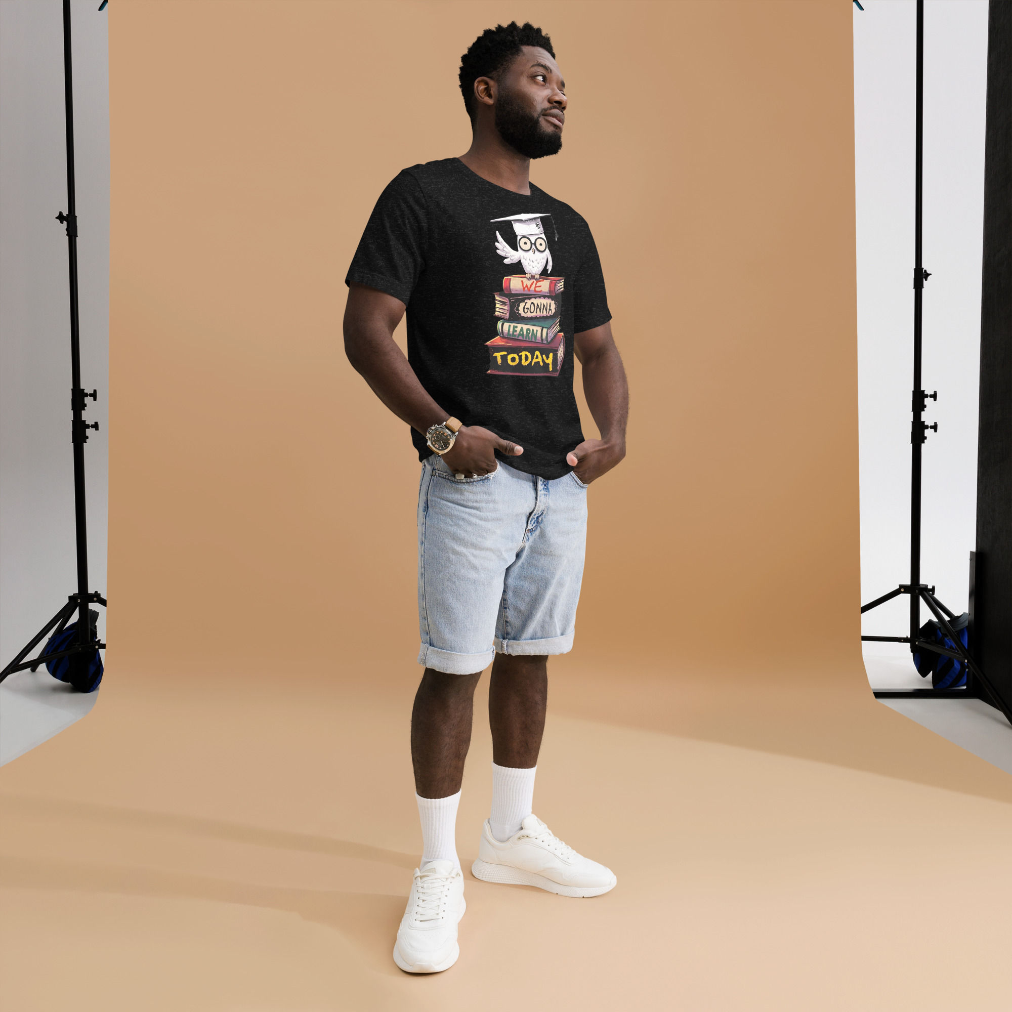 WGLT-Wht-Owl-Unisex t-shirt