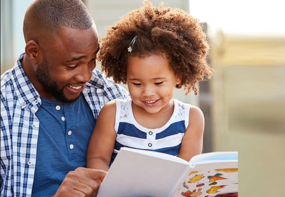 Father and daughter learning