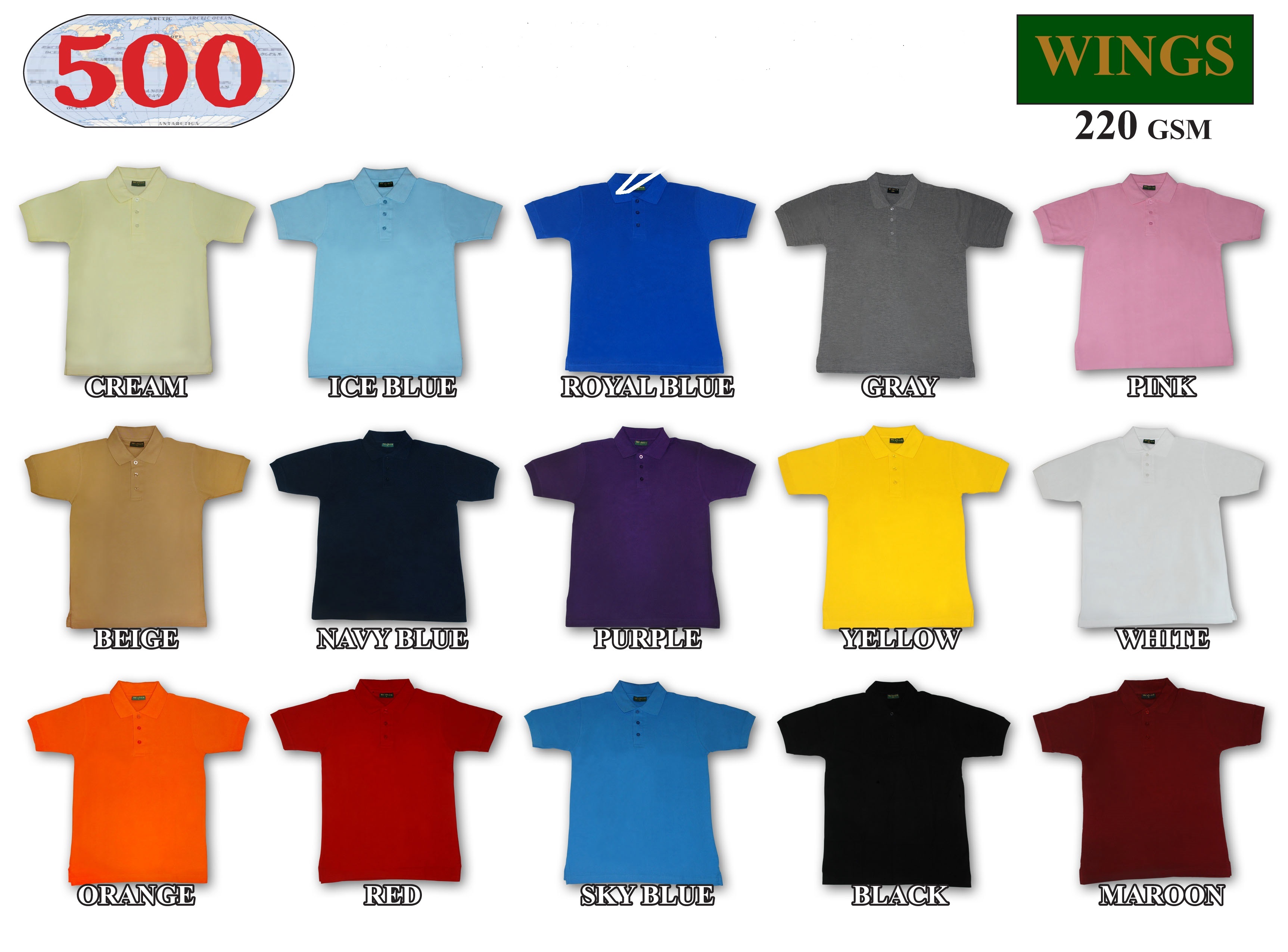 Wings Color chart