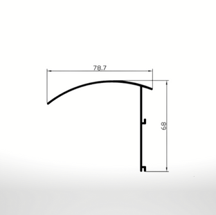 Desenho técnico | perfil de alumínio para cortinas e persianas | Rolô | DT 700 | Bauxita Metais