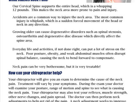 Symptom of the Week: Neck Pain