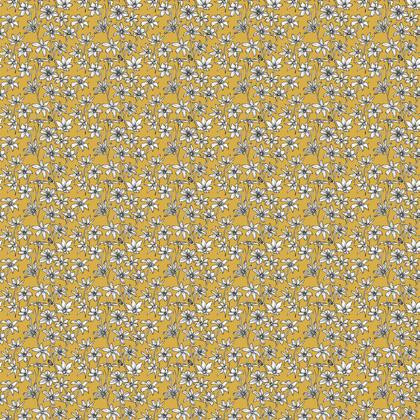 Mustard Glory of the Snow Fabric