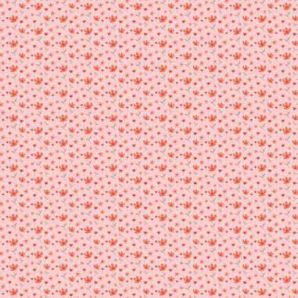 Red Flowers on Pink Fabric