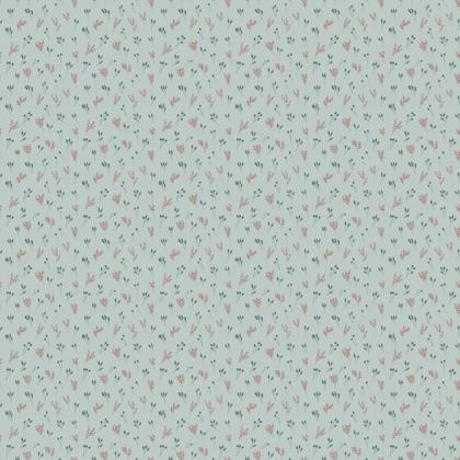 Blue Floral Branches Fabric