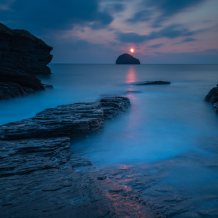 Trebarwith Beach in North Cornwall