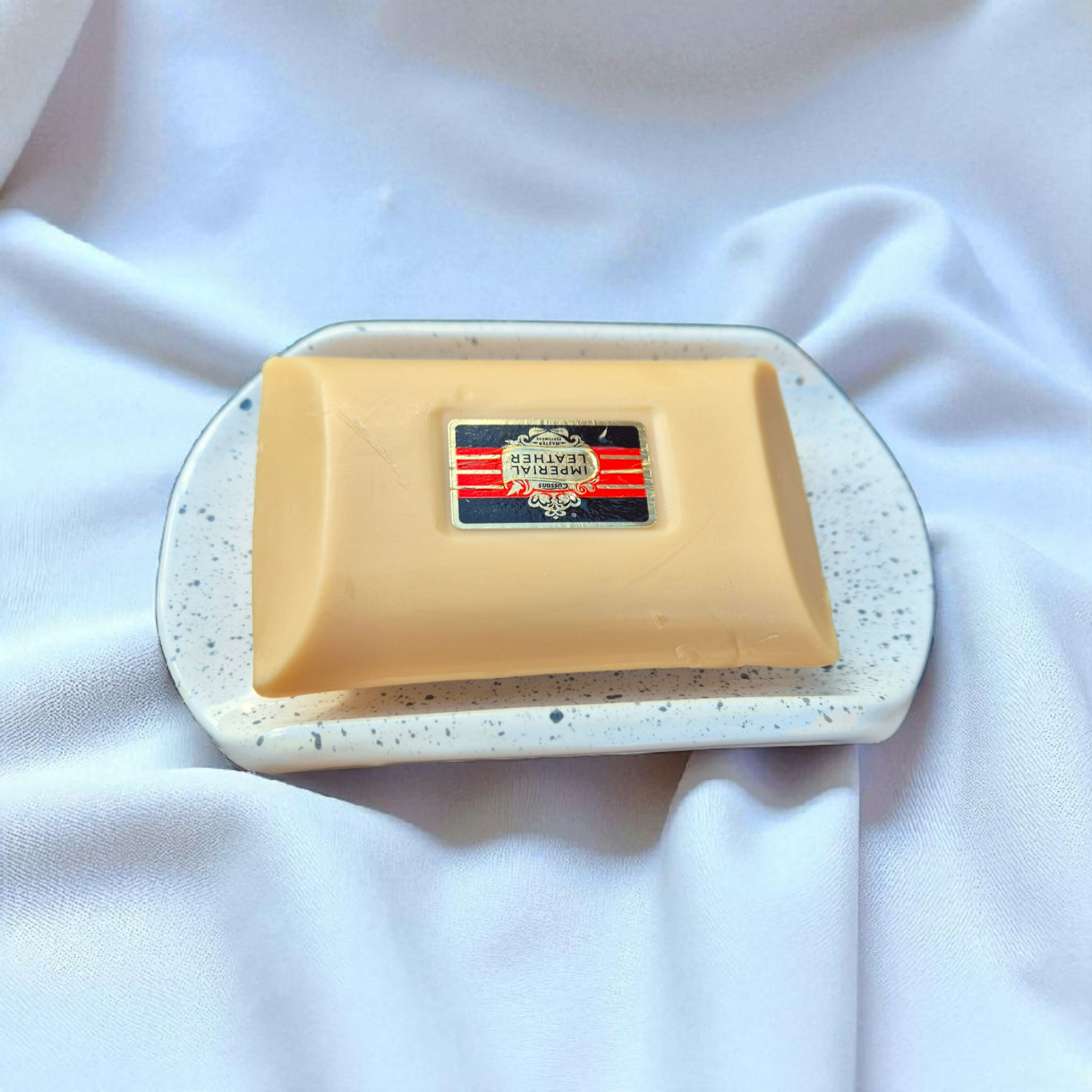 White Speckled Soap Dish