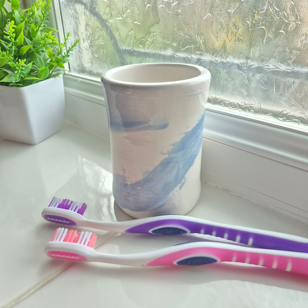 Thumbnail: Toothbrush Holder Blue Wash