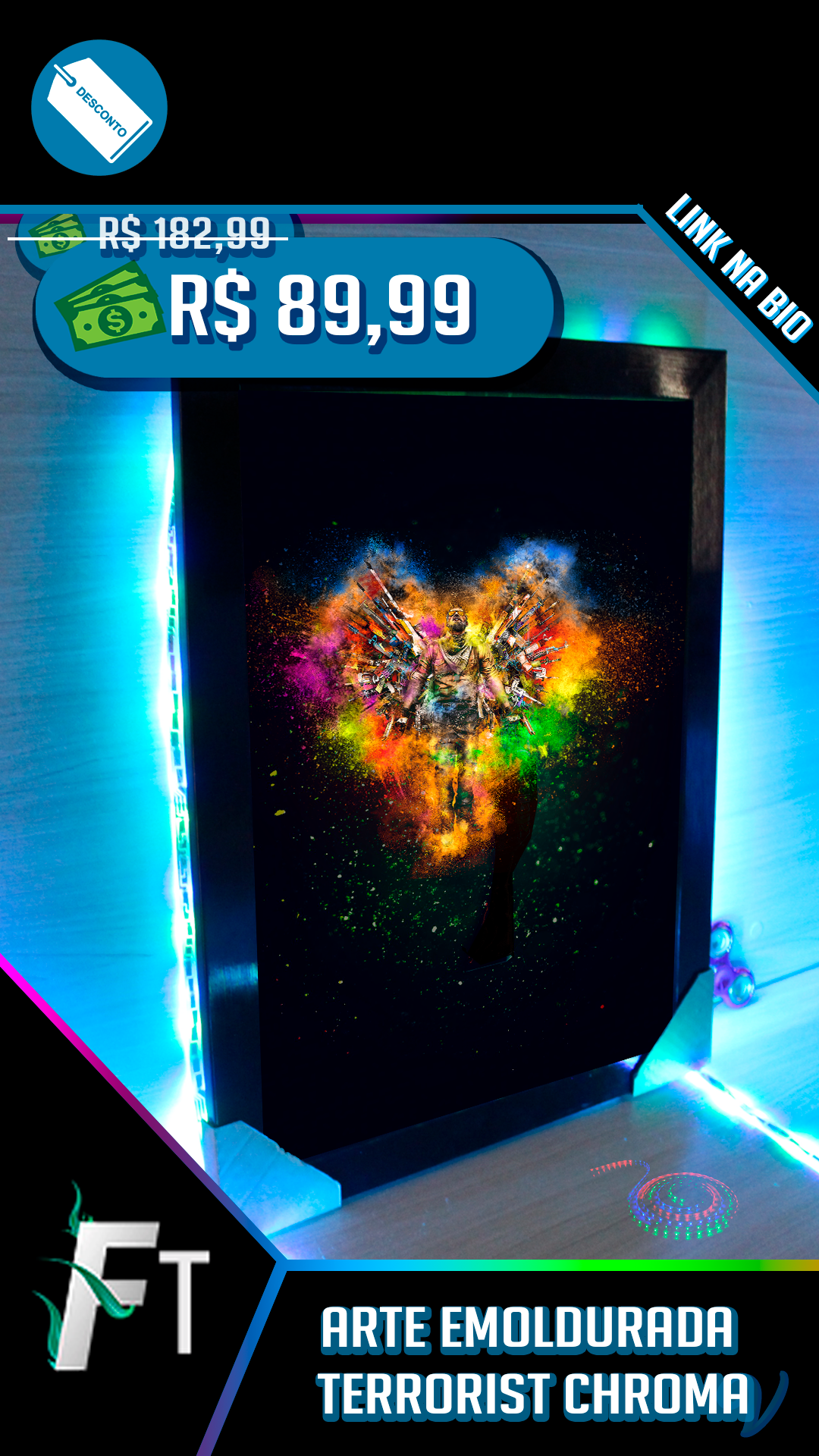 Placa Decorativa Csgo Awp Dragon Lore