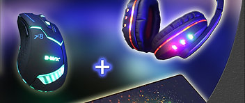 Combo Gamer COMPLETO - Mousepad +Mouse 3000dpi +Teclado Semi-Mecânico +He
