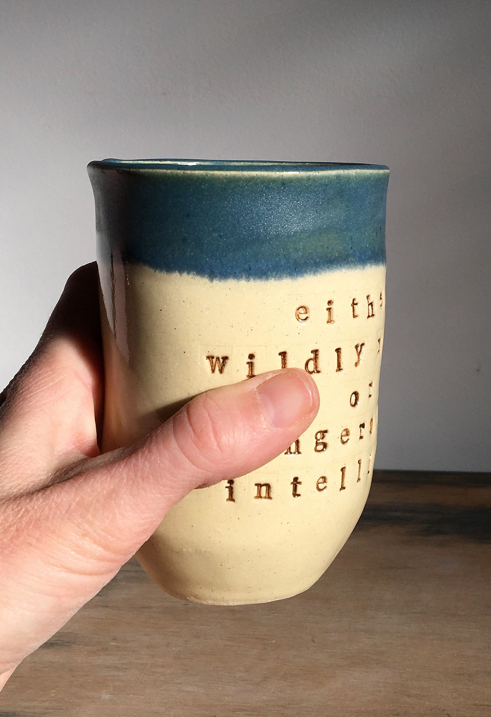 Thumbnail: Either Wildly Naive or Dangerously Intelligent Cup (Cerulean)