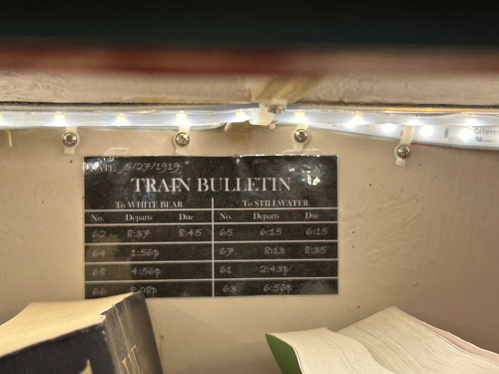 Train schedule May 1919