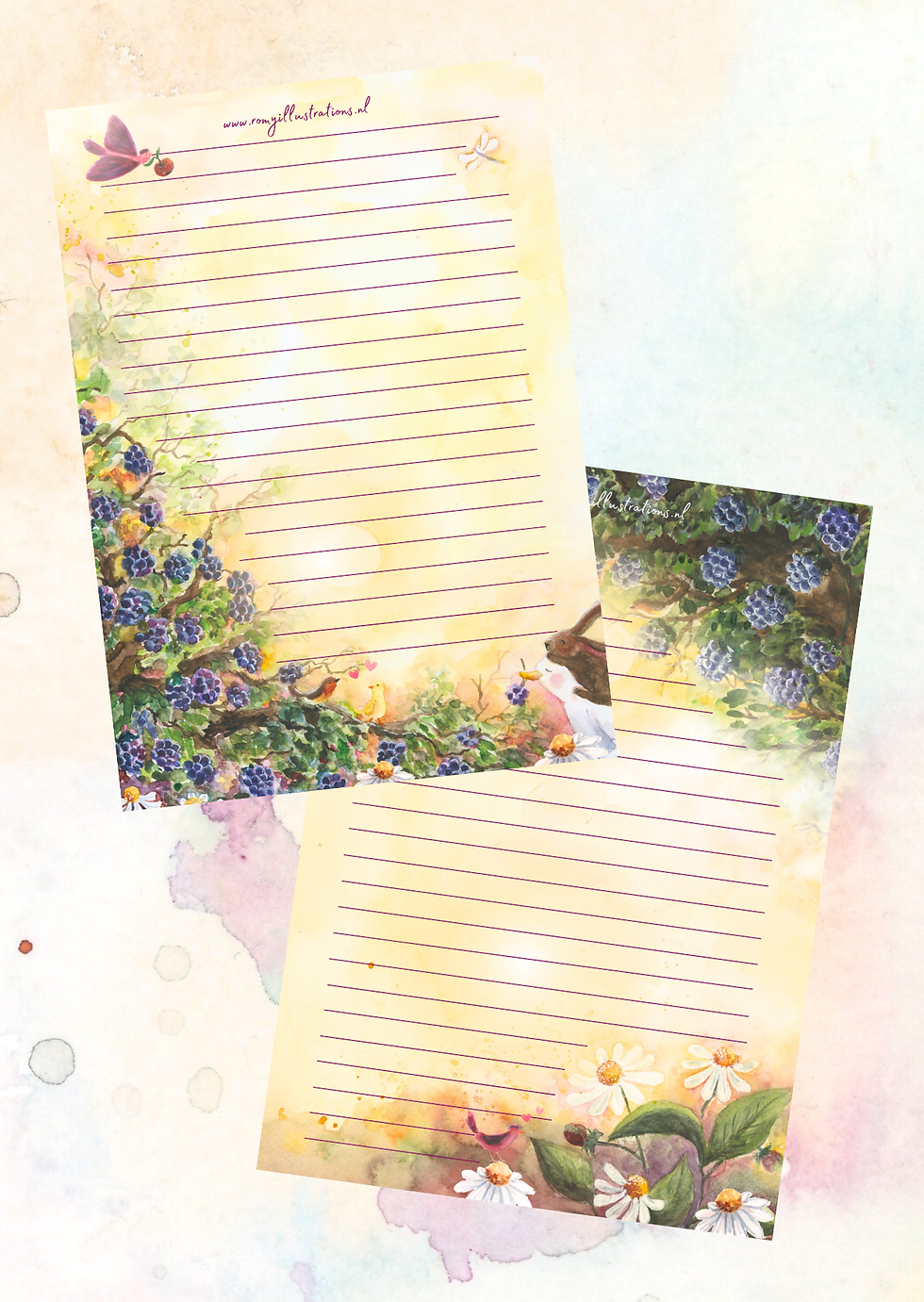 Thumbnail: 'Bessen in de zon' Notitieblok A5