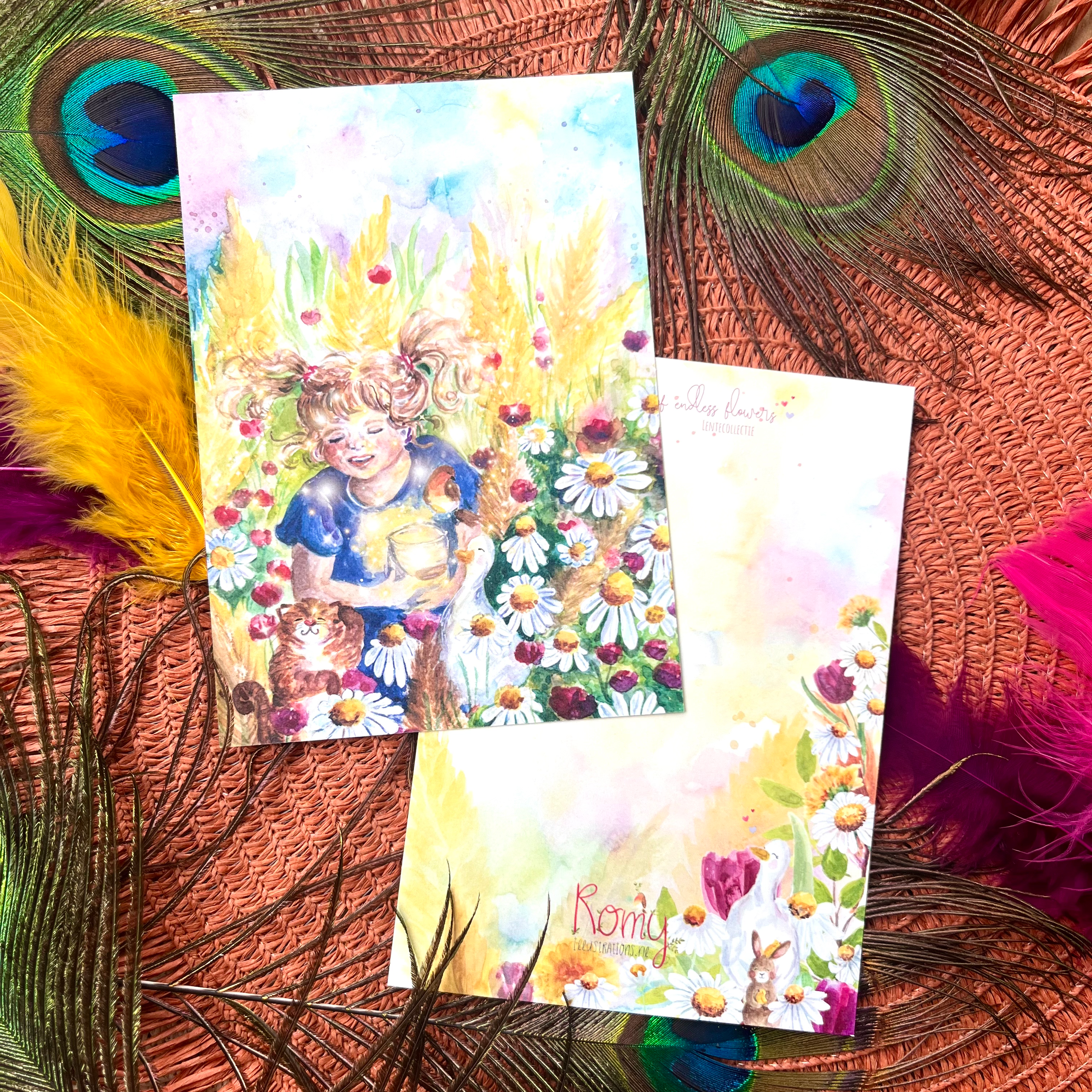 'Vuurvliegjes vangen' Ansichtkaart A6