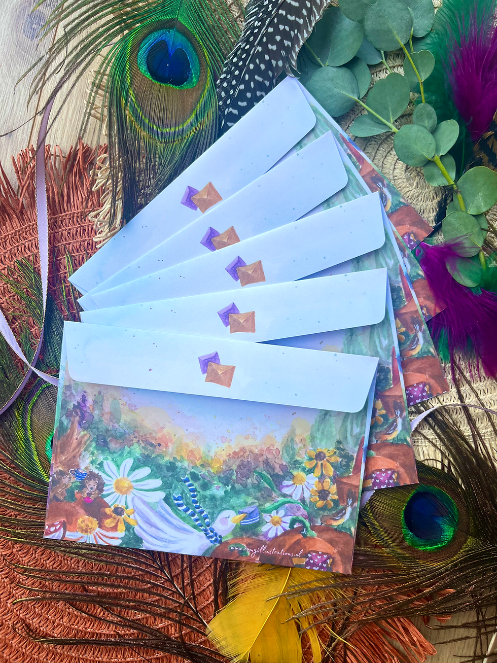 Thumbnail: 'Autumn mail' Envelop A6 (set van 5 of 10 stuks)
