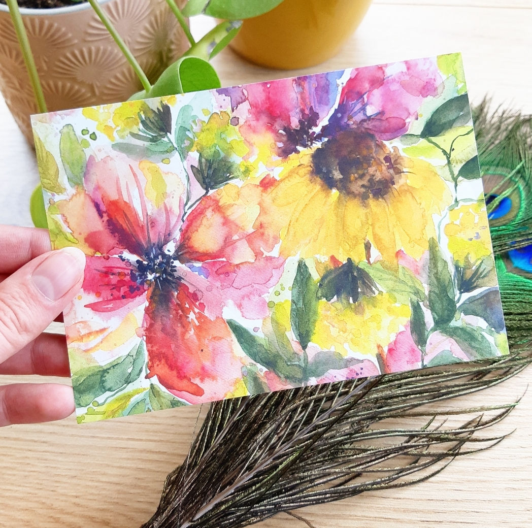 'Wild flowers' Ansichtkaart A6