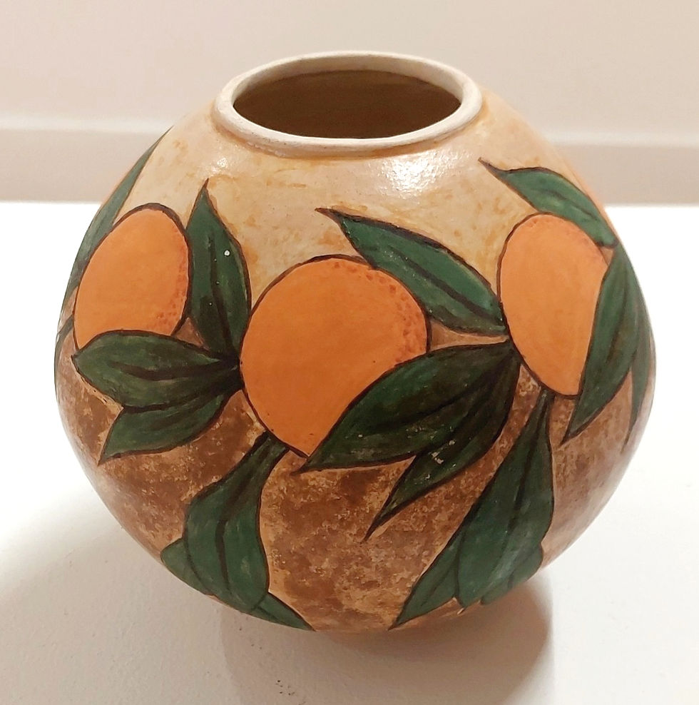 Thumbnail: SOLD Orange Moon Jar
