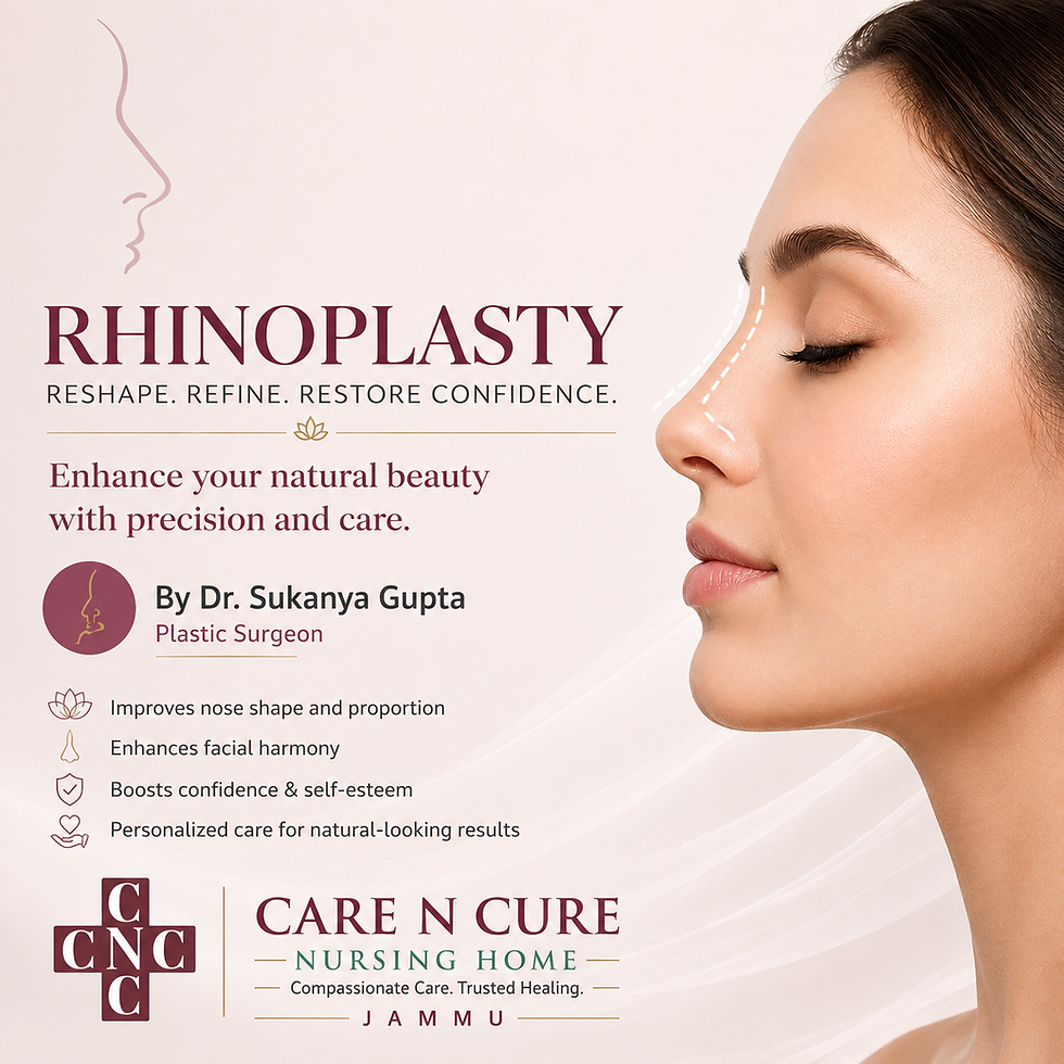 Rhinoplasty in Jammu: Natural, Balanced Nose Reshaping with Dr. Sukanya Gupta