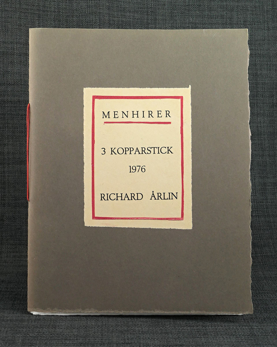 Miniatyrbild: Richard Årlin: Menhirer. 3 kopparstick 1976