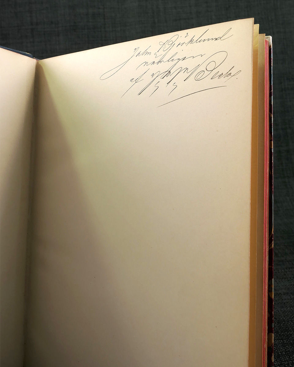 Thumbnail: Bokbinderifirman F. Beck & Son 1843-1893, tryfferad & ded.