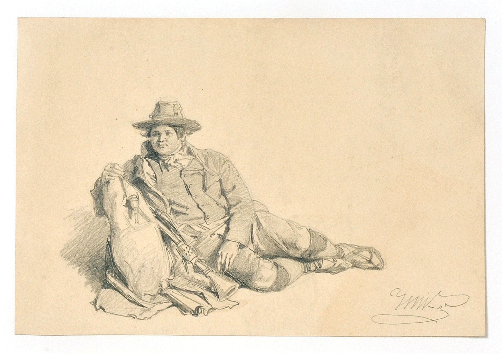 Josef Wilhelm Wallander: Vilande man med säckpipa