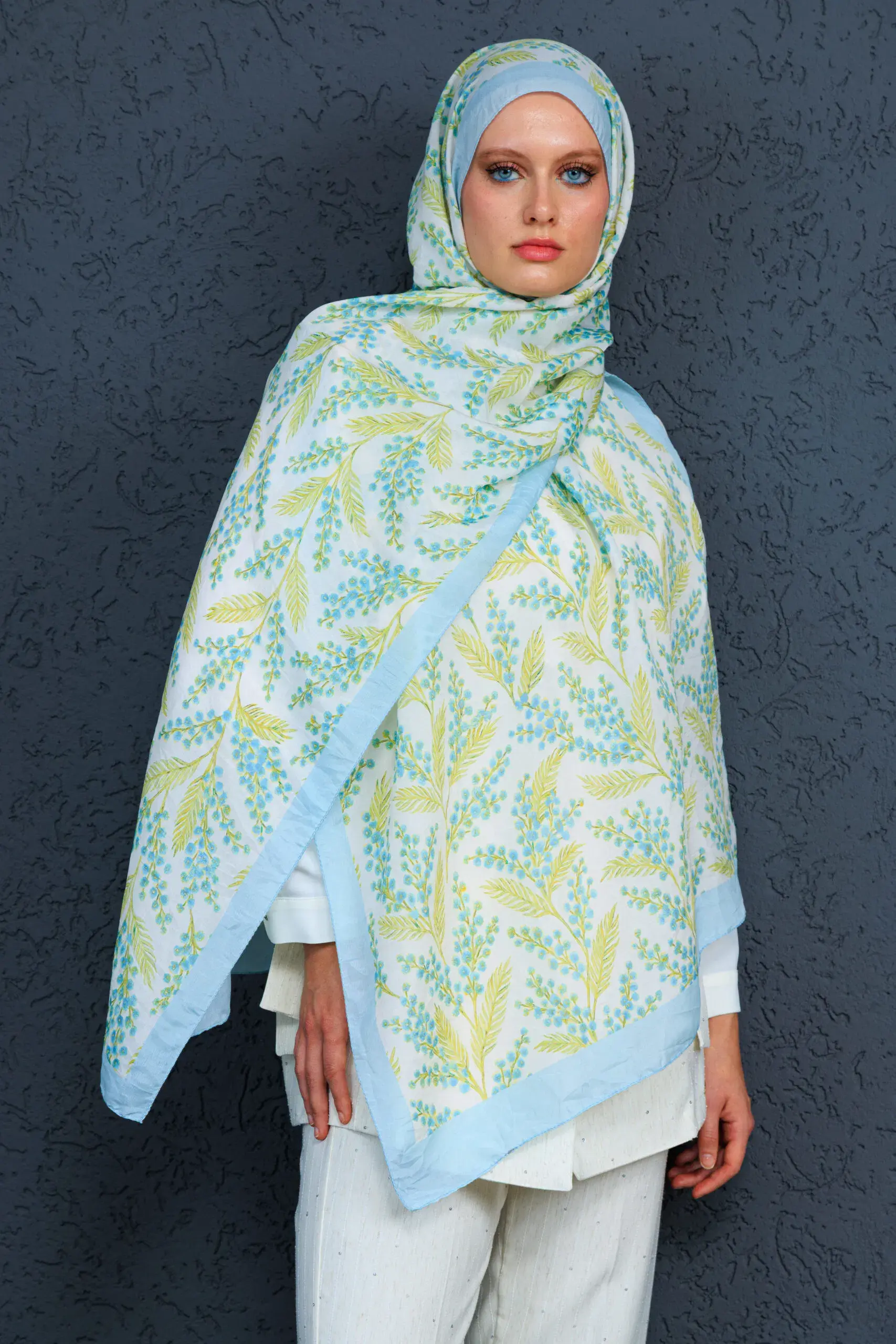 Jakarda Şal Serisi- 469-007- V-4 – Gök Mavi