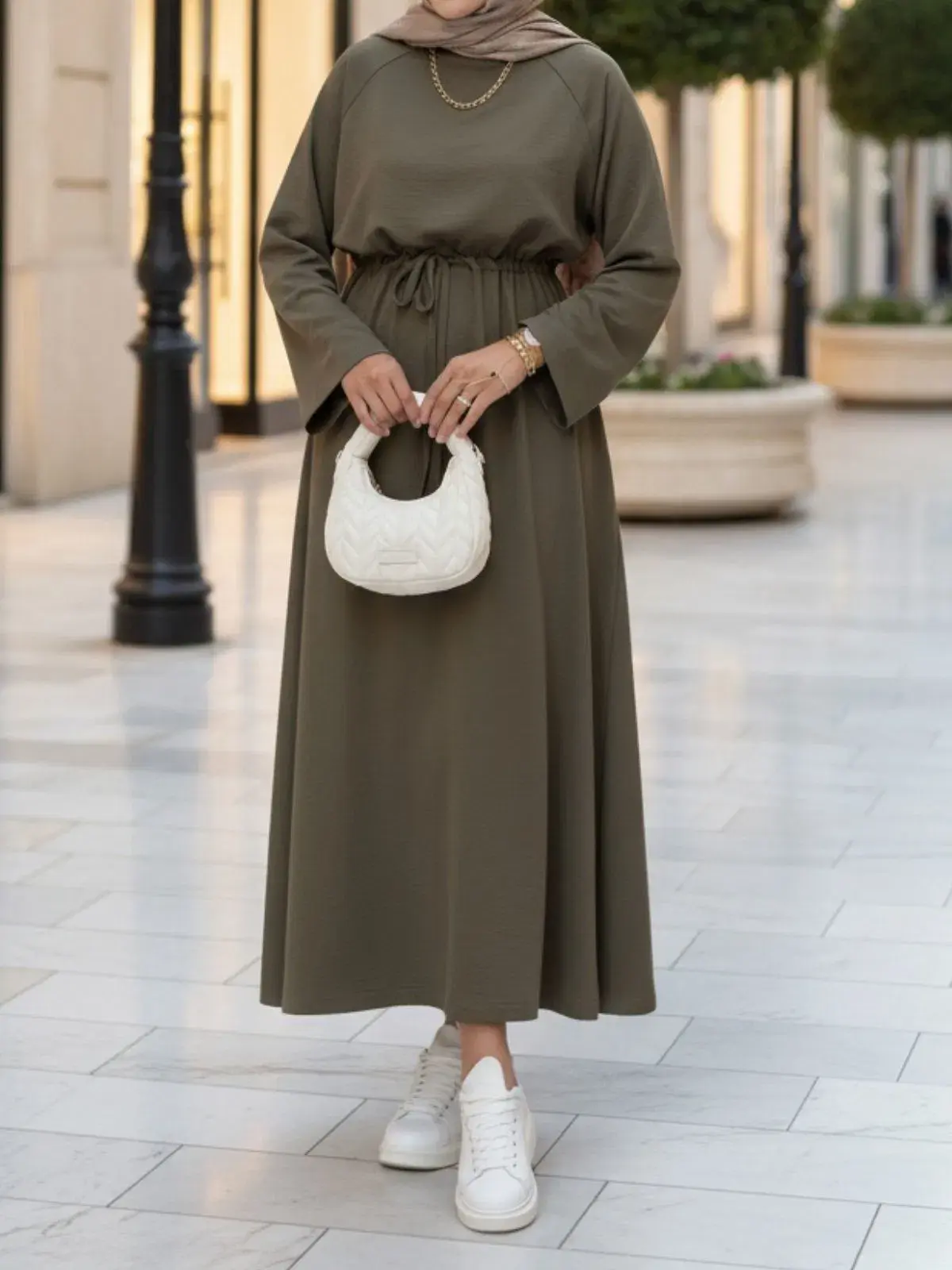 Oysho Elbise L100221 – Haki