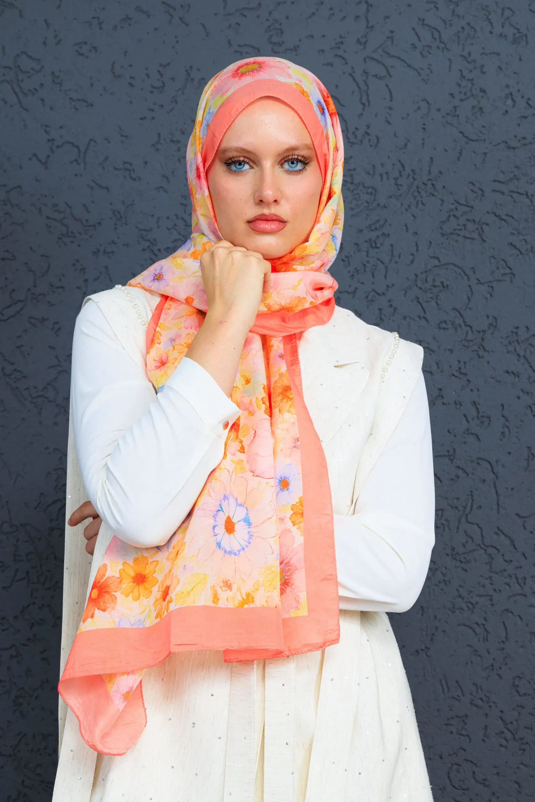 Eleya Şal Serisi – 469-008 – V- 5 – Portakal