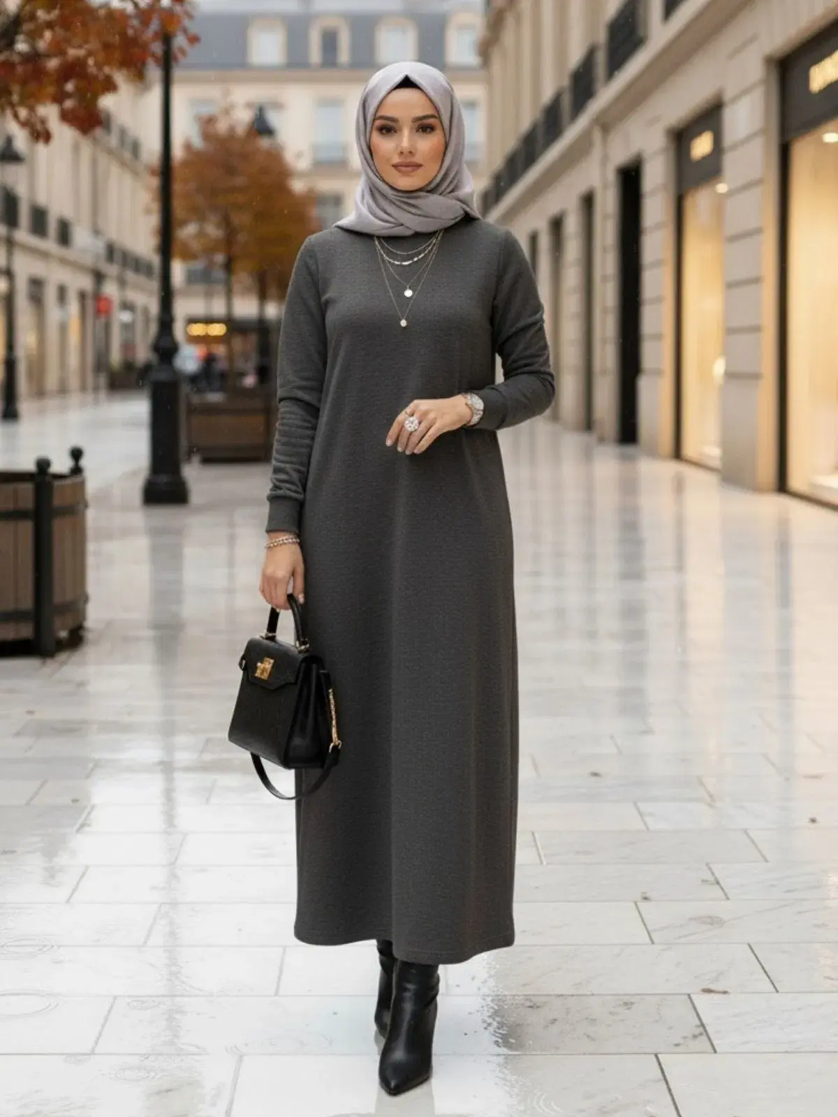 Samyella Trend Scuba Elbise ELB100453 – Siyah