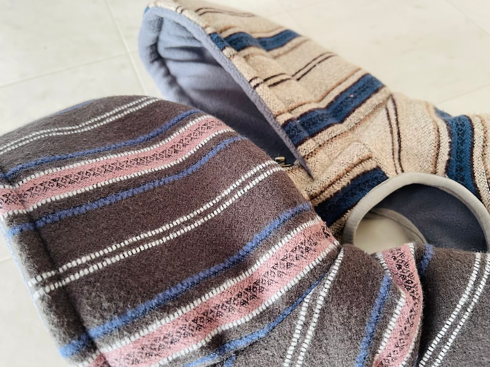 サムネイル： コットン中綿エスニックボーダーベスト