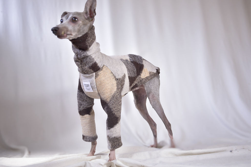 サムネイル： 幾何学ブラウン配色 微起毛プルオーバー