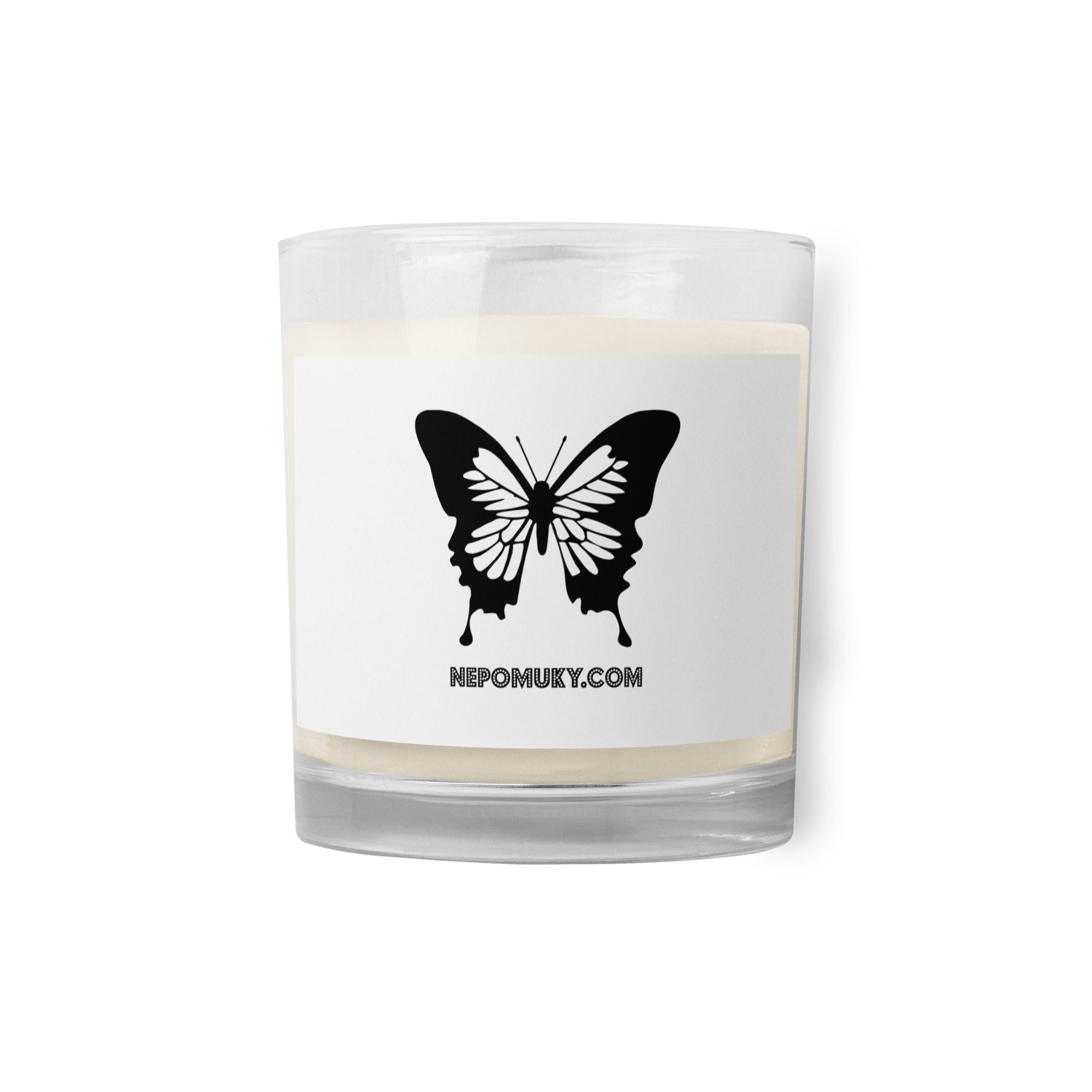 Glass jar soy wax candle